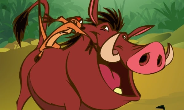 Lion King Timon And Pumbaa Eating Bugs